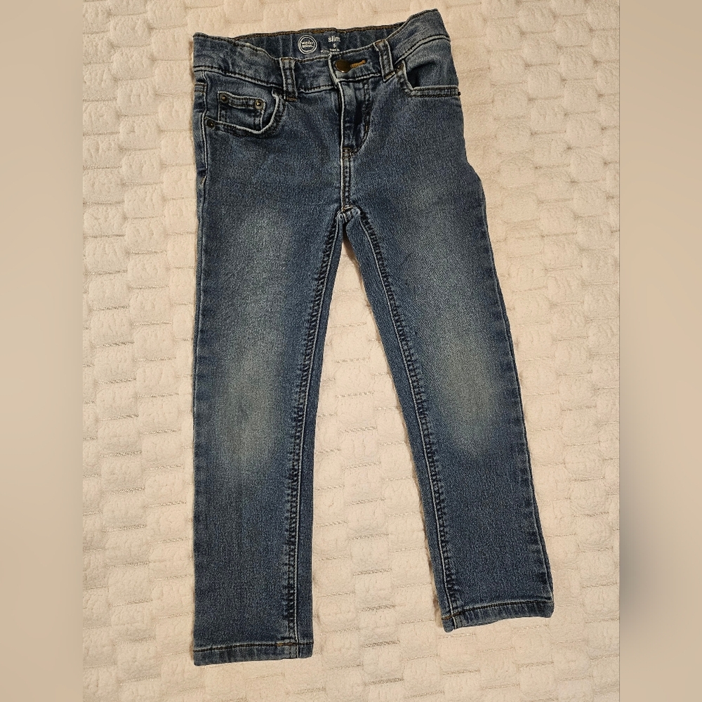 Wonder Nation Girls Slim 5 Jeans - Blue-